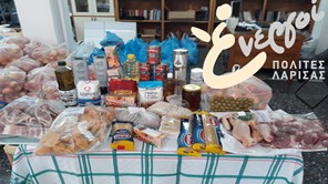 Οι Ενεργοί Πολίτες Λάρισας εξασφάλισαν το γιορτινό τραπέζι άπορων οικογενειών